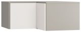 Supplément pour armoire d'angle Bellaco 18, couleur : gris / blanc - Dimensions : 45 x 102 x 104 cm (H x L x P)