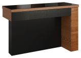 Coiffeuse "Postira" 41, couleur : noyer / noir, partiellement massif - Dimensions : 79 x 119 x 50 cm (H x L x P)