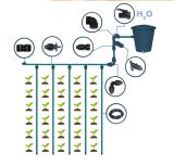 Système d'irrigation pour parterres de jardin, eau du réservoir