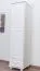 Armoire de vestiaire Blanc étroite, Pin Bois massif - Dimensions 190 x 47 x 60 cm (H x L x P)