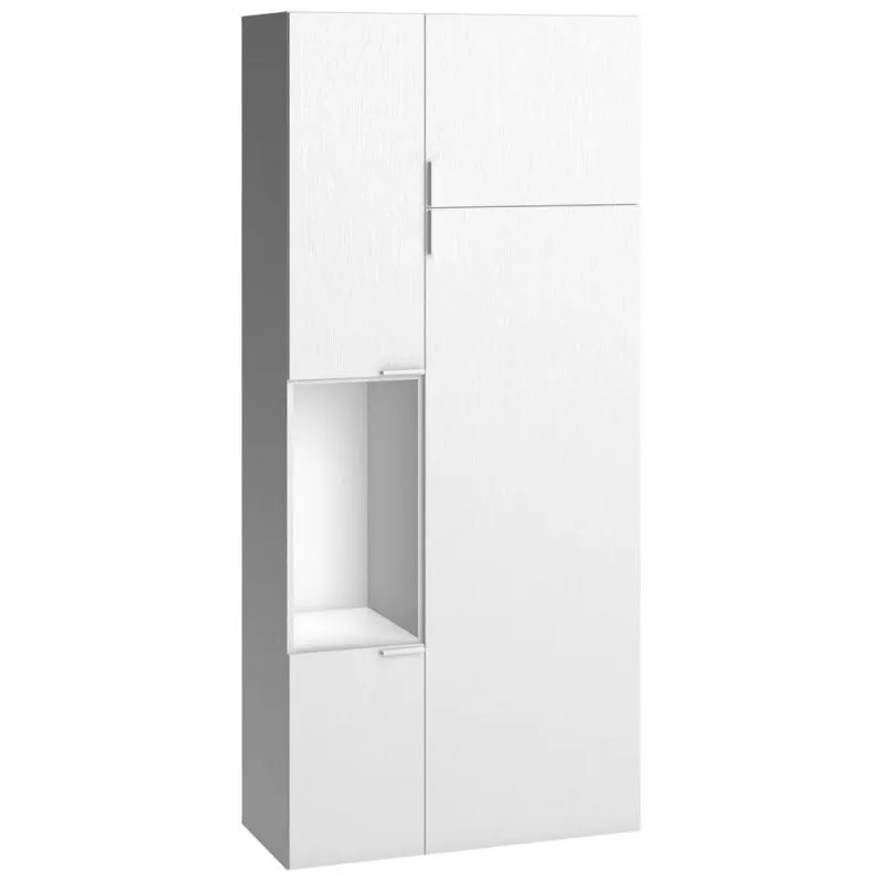 92 cm de large Armoire avec 3 portes | Couleur: Blanc Abbildung