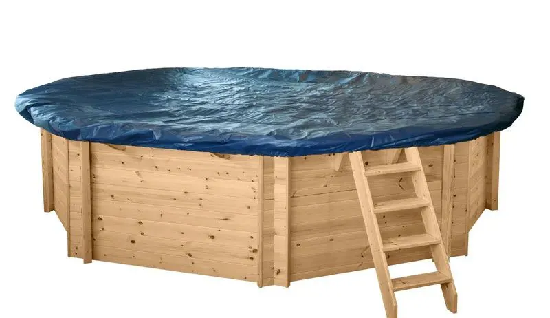Bâche d'hivernage sans filet pour piscine en bois ø 5,30 mètres