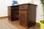 Bureau en pin massif couleur noyer 004 - Dimensions 74 x 136 x 55 cm (h x l x p)