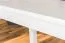 Bois massif Table à manger 60x120 cm Pin, Couleur: Blanc