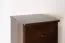 Commode solide en pin massif - couleur noyer Junco 142, design moderne et simple, 123 x 40 x 42 cm, avec cinq tiroirs
