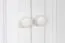 Commode solide en pin massif laqué blanc Junco 160, design moderne et simple, 123 x 80 x 43 cm, avec deux tiroirs spacieux, deux compartiments