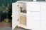 Commode blanche Junco 171, en pin massif, 78 x 100 x 47 cm, avec 3 tiroirs et 4 compartiments, finition robuste et stable, particulièrement durable, moderne
