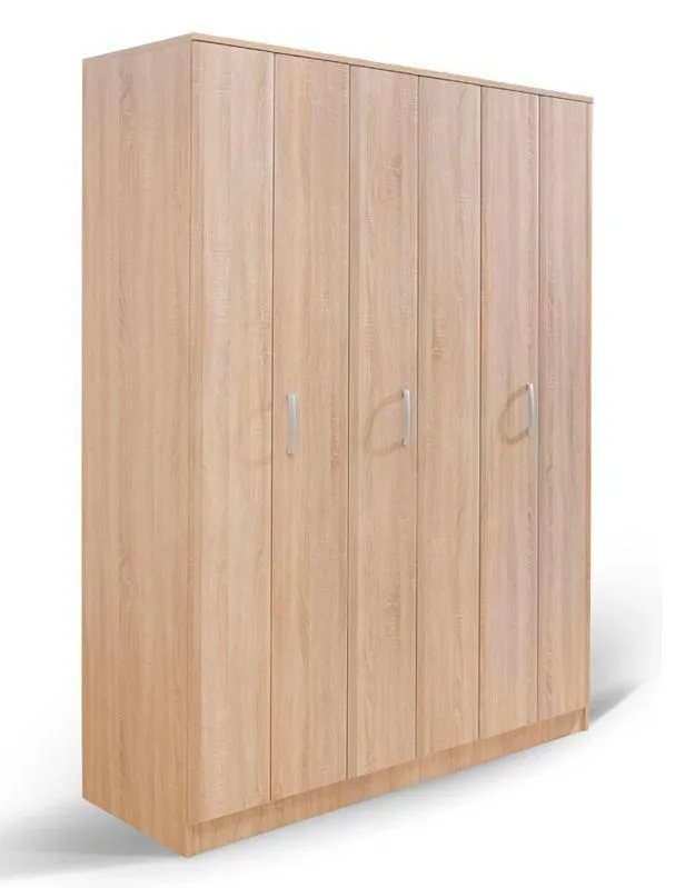 Chambre à coucher - Armoire, Couleur: Chêne Brun - 222 x 150 x 52 cm (H x L x P) Abbildung