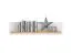 Étagère suspendue / Tablette murale avec une étagère Mackinac 10, Couleur : Blanc / Chêne, dimensions : 25 x 101 x 21 cm, facile à combiner avec d'autres meubles