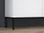 Commode robuste avec pieds en métal Taos 03, Couleur : Blanc mat, Dimensions : 120 x 100 x 37 cm, avec 2 portes et trois compartiments, design moderne et simple