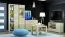 Chambre à coucher - Armoire, Couleur: Chêne Sonoma clair 3 inserts de couleurs inclus - Dimensions: 200 x 69 x 34 cm (H x L x P), avec 1 porte et 10 casiers