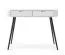 Coiffeuse Makreb 19 blanche avec 2 tiroirs, 80 x 103 x 49 cm, pieds en métal noir, table console, chambre à coucher, dressing-room, Soft Close