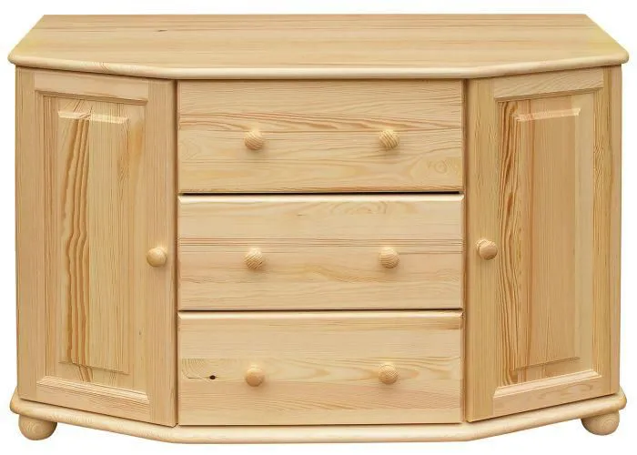 Sideboard avec 3 tiroir(s), Couleur: Naturel, Largeur: 120 cm - Armoire de cuisine, Buffet, Sideboard Abbildung