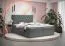 Lit boxspring au design exceptionnel Pirin 68, Couleur : Gris - Surface de couchage : 160 x 200 cm (l x L)