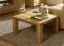 Table basse stable en bois de chêne massif Floresta 01, design simple et clair, naturel, 75 x 75 x 44 cm, style contemporain, finition : huilée / cirée
