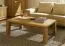 Table basse en chêne massif Floresta 02, avec veines, naturelle, huilée / cirée, 120 x 75 x 44 cm, pour le salon, design moderne et simple