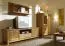 Meuble TV massif Floresta 08 avec trois tiroirs, système Soft-Close inclus, naturel, chêne massif, 61 x 212 x 48 cm, ciré et huilé, un compartiment ouvert