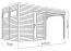 toit plat-Maison de jardin 2,34 x 4,49 mètres (incl. toit) | en éléments préfabriqués|Laqué Gris clair Abbildung