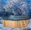 Bâche d'hivernage avec filet pour piscine en bois Sunnydream 03