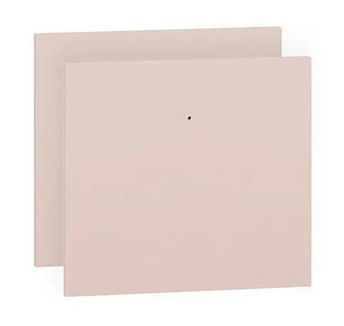 Tiroir de façade Egvad, lot de 2, couleur : rose poudré - Dimensions : 34 x 37 x 2 cm (H x L x P)