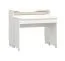 Bureau avec tablette clavier extensible Aenna 122, Couleur : Blanc, dimensions : 90 x 100 x 80 cm, design très pratique et moderne