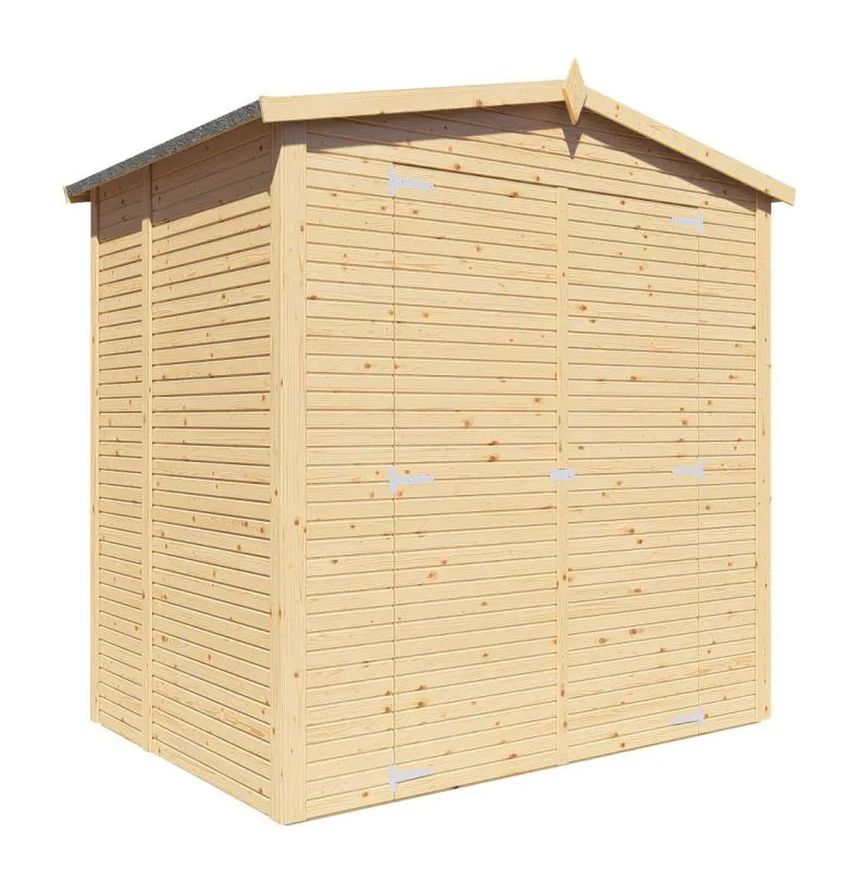 Abri de jardin Kürten 02, naturel - abri de jardin en éléments de 18 mm, Surface : 3,27 m², Toit en bâtière