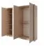 Armoire simple avec suffisamment d'espace de rangement Zaghouan 01, couleur : beige - dimensions : 210 x 223 x 55,5 cm (h x l x p), avec deux barres de penderie