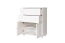 Commode blanche en pin massif laqué Junco 165, très bonne stabilité, 100 x 80 x 42 cm, avec deux tiroirs et deux compartiments