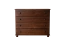 Commode massive en pin massif - couleur noyer Junco 137, avec quatre grands tiroirs, longue durée de vie, 82 x 100 x 42 cm, avec beaucoup d'espace de rangement