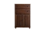 Commode haute en pin massif couleur noyer Junco 160, longue durée de vie, avec deux tiroirs spacieux, 123 x 80 x 43 cm, deux compartiments