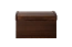 Grand coffre en pin massif - couleur noyer 184, design simple, 44 x 68 x 43 cm, très grande longévité