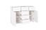 Commode blanche en pin massif Junco 163, design moderne, 100 x 140 x 42 cm, particulièrement durable et stable, avec 6 tiroirs et 4 compartiments